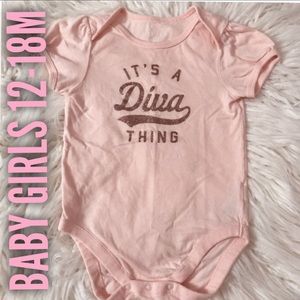 BABY GIRLS 12-18M It’s A Diva Thing SparkleOnesie